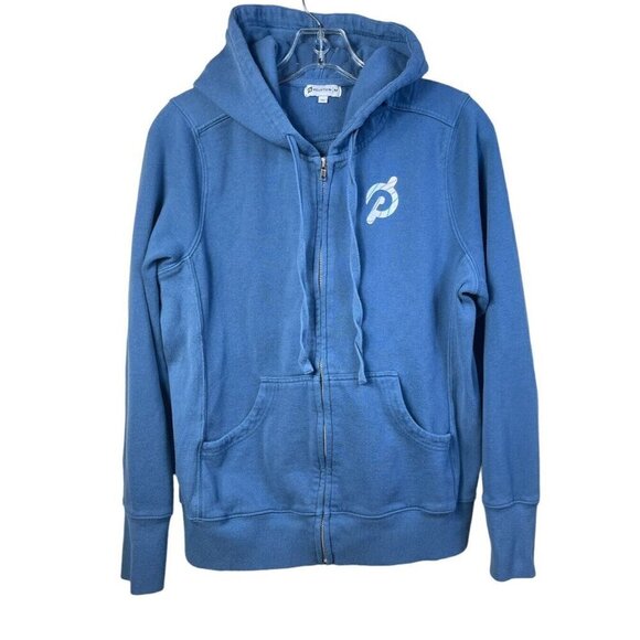 Peloton Women's Together We Go Far Blue Graphic Zip Hoodie Jacket Size M Medium - Picture 1 of 9